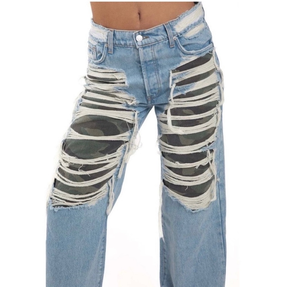 Revice Denim NWT Rockstar Behind The Scene Distressed Camo
